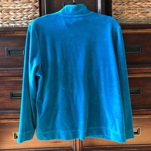 Blast teal velvet zip up jacket in size L - Picture 2 of 5